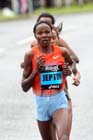 Priscah Jeptoo leads the BUPA Great North Run.